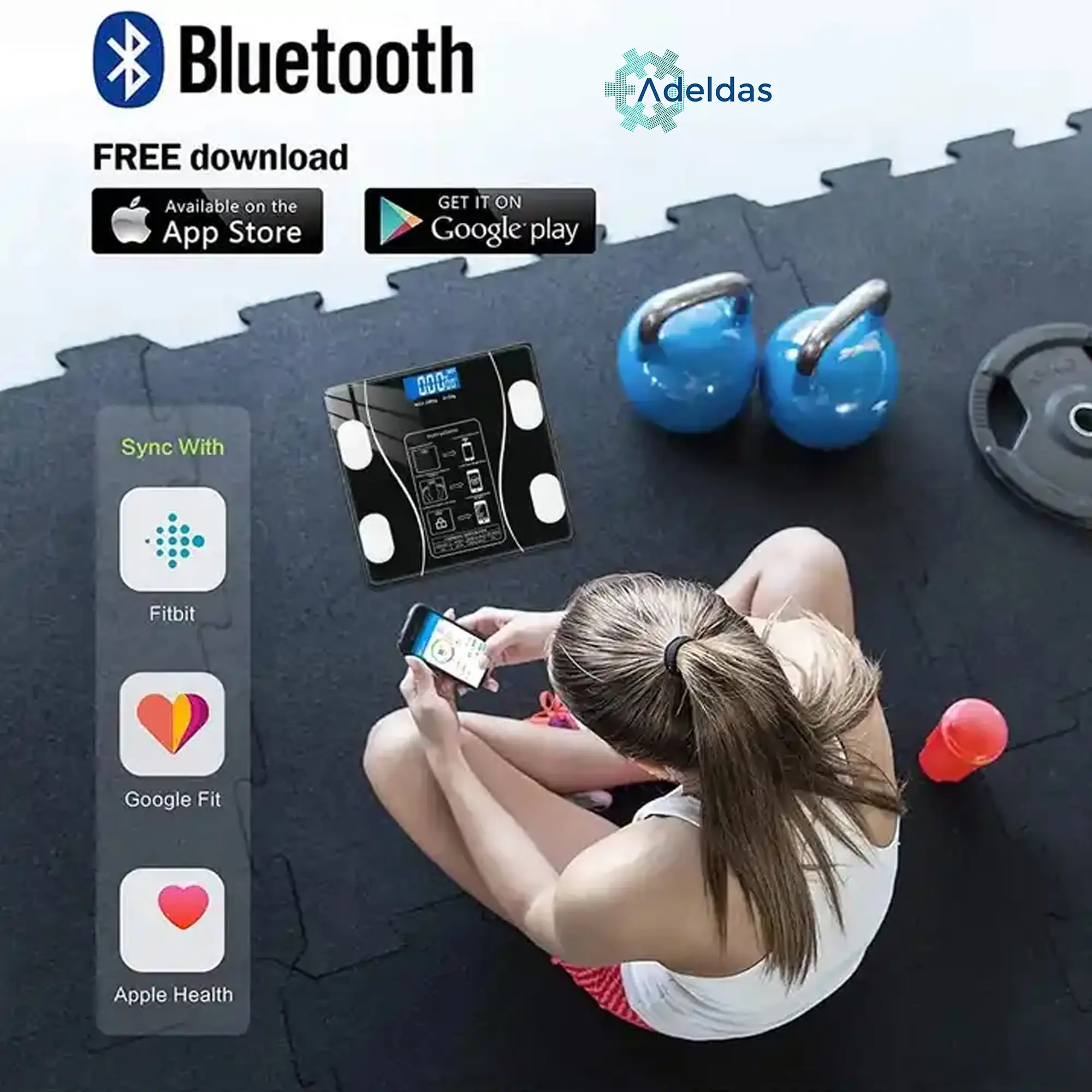 Digital Weighing Scale Household weighing machine smart body fat weighing scale with Bluetooth 04